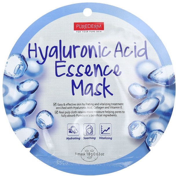 Purederm Маска за лице Hyaluronic Acid Essence, 18 ml | Ozone.bg