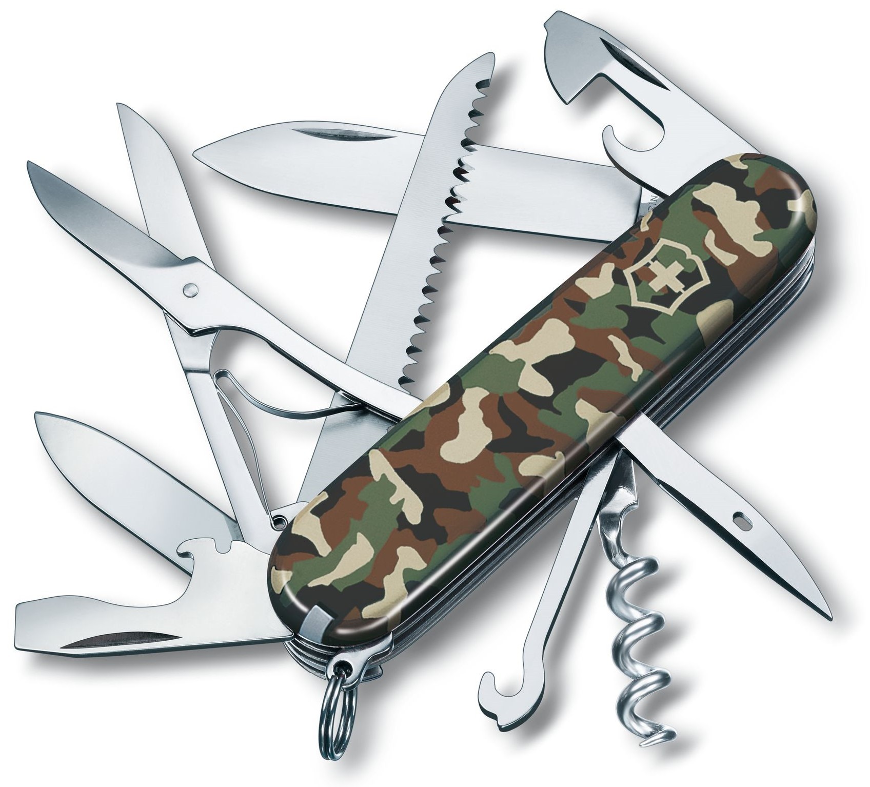 Швейцарски джобен нож Victorinox Huntsman - Камуфлаж, 15 функции | Ozone.bg