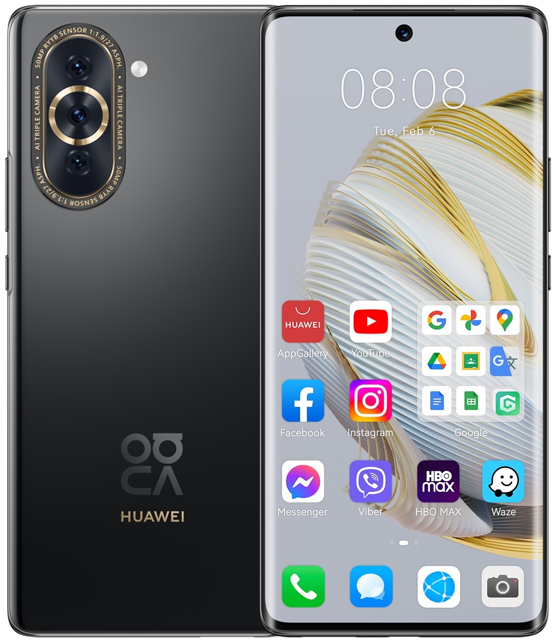 Смартфон Huawei - nova 10, 6.67'', 8/128GB, Starry Black | Ozone.bg