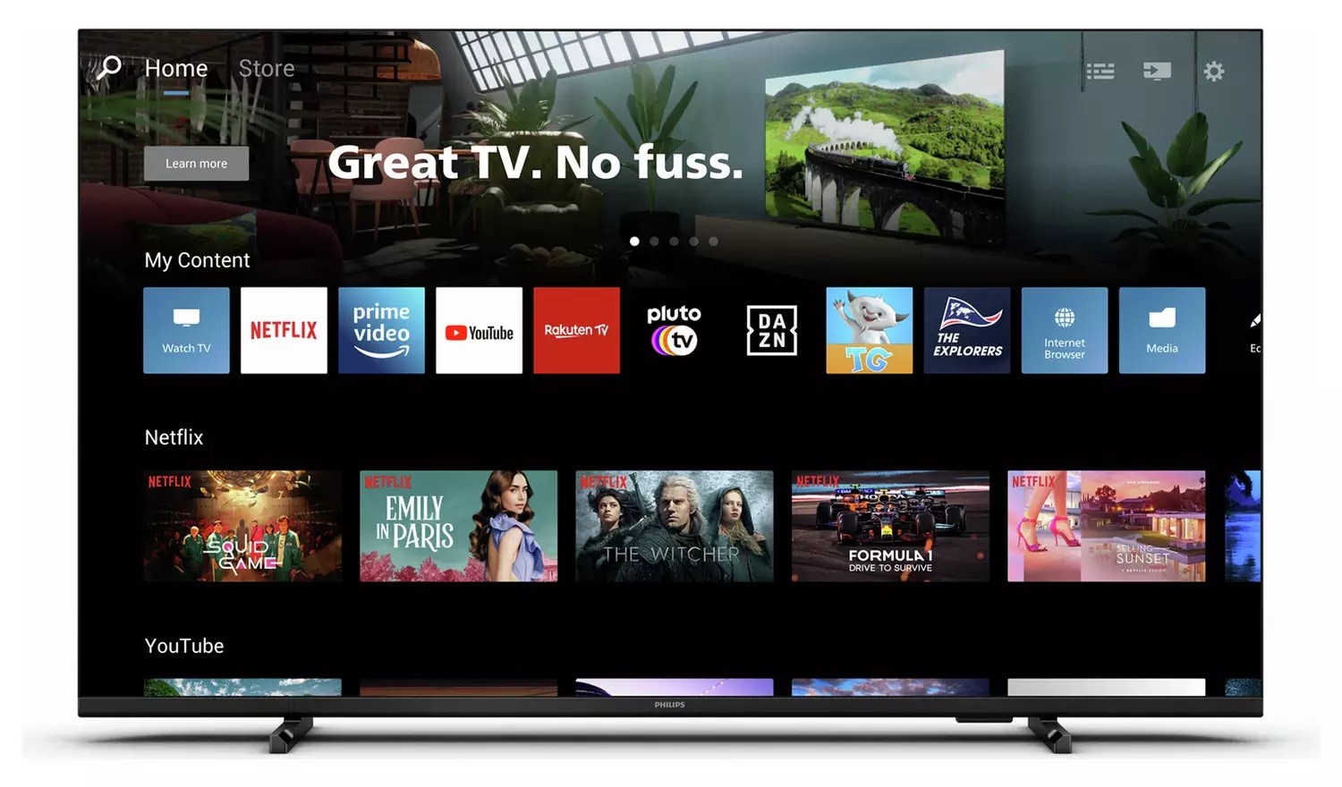 Смарт телевизор Philips - 55PUS7008/12, 55'', LED, 4K, черен ТОП цена ...