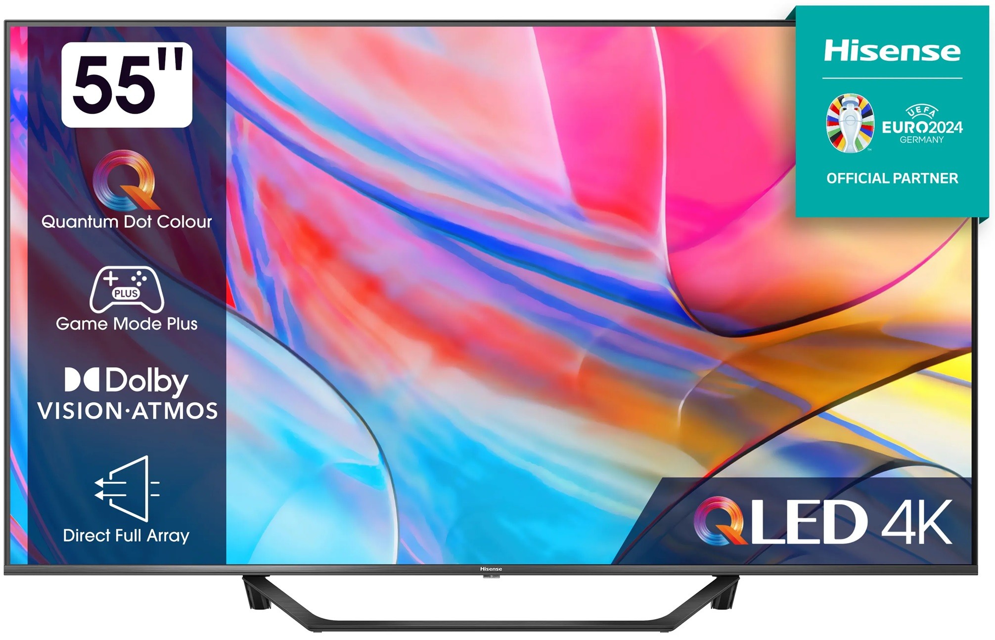 Смарт телевизор Hisense - 55A7KQ, 55'', QLED, 4K, тъмносив ТОП цена ...
