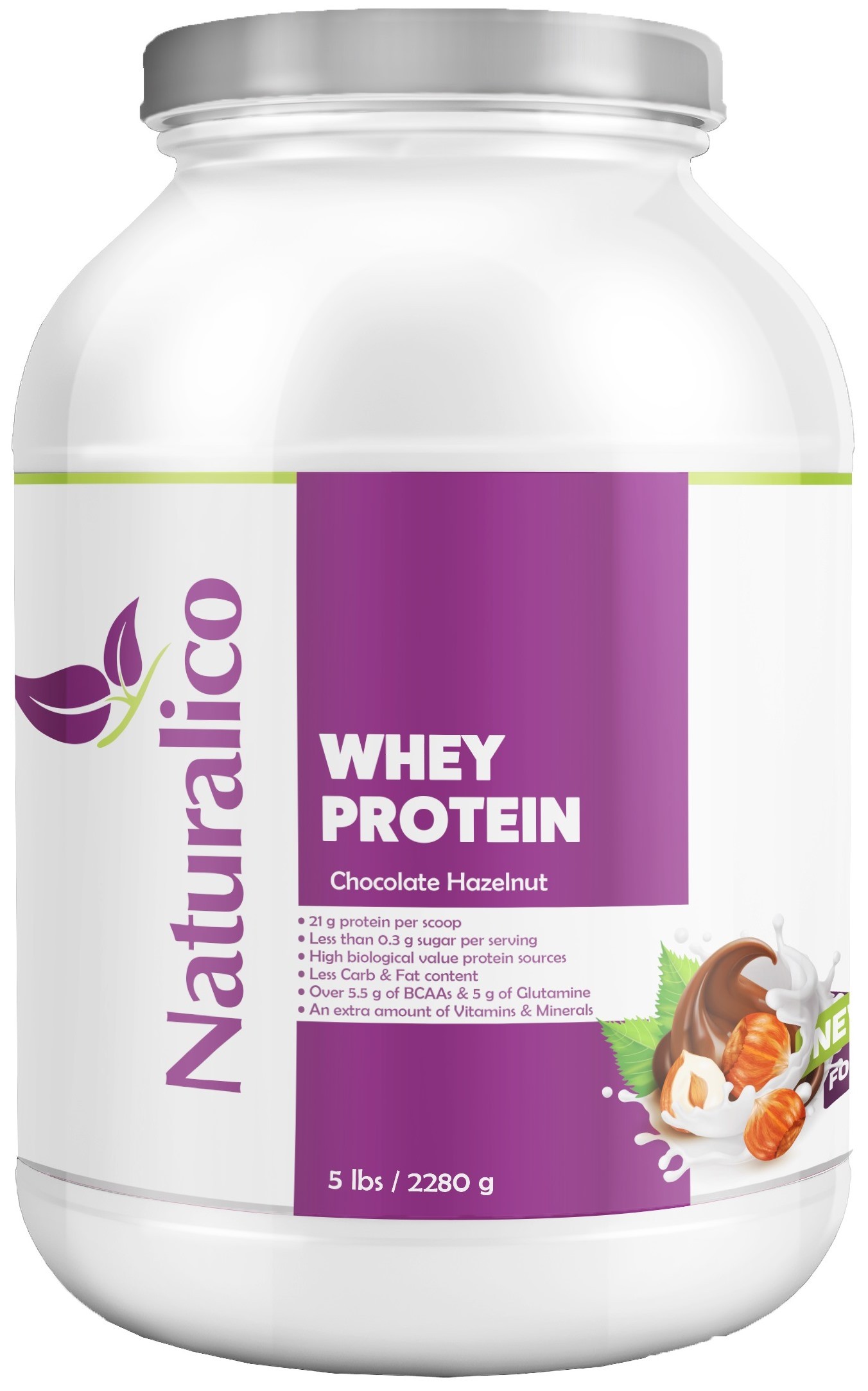 Whey Protein, шоколад с лешник, 2280 g, Naturalico | Ozone.bg