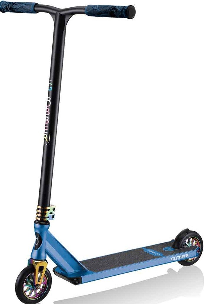 Тротинетка Globber stunt scooter GS 900 deluxe, черна/синя Отлична цена Ozone.bg