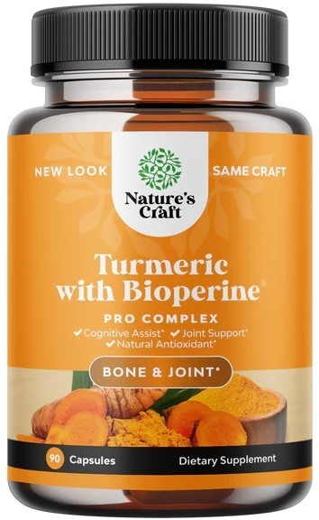 Tumeric With Bioperine Turmeric With Bioperine, 90 капсули, Nature's Craft | Ozone.bg
