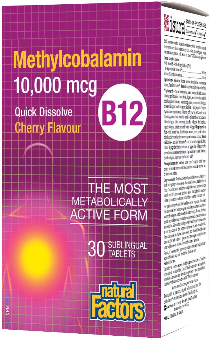 NATURALSLIM METAB-12 Methylcobalamin 30ml - Goût Baie Rouge, Vitamine B12, Péremption 10/2027