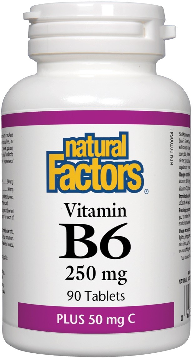 Vitamin B6 + Vitamin C, 90 таблетки, Natural Factors Ozone.bg