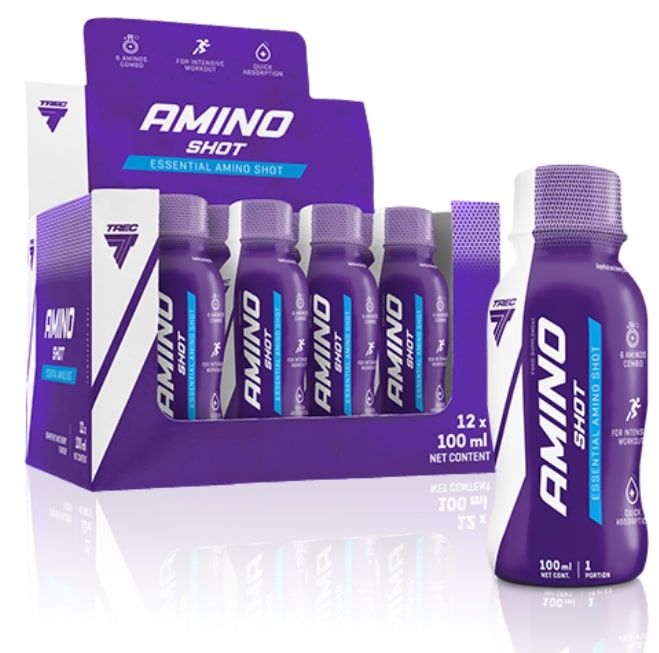 Amino Shot EAA, грейпфрут и череша, 12 шота х 100 ml, Trec Nutrition ...