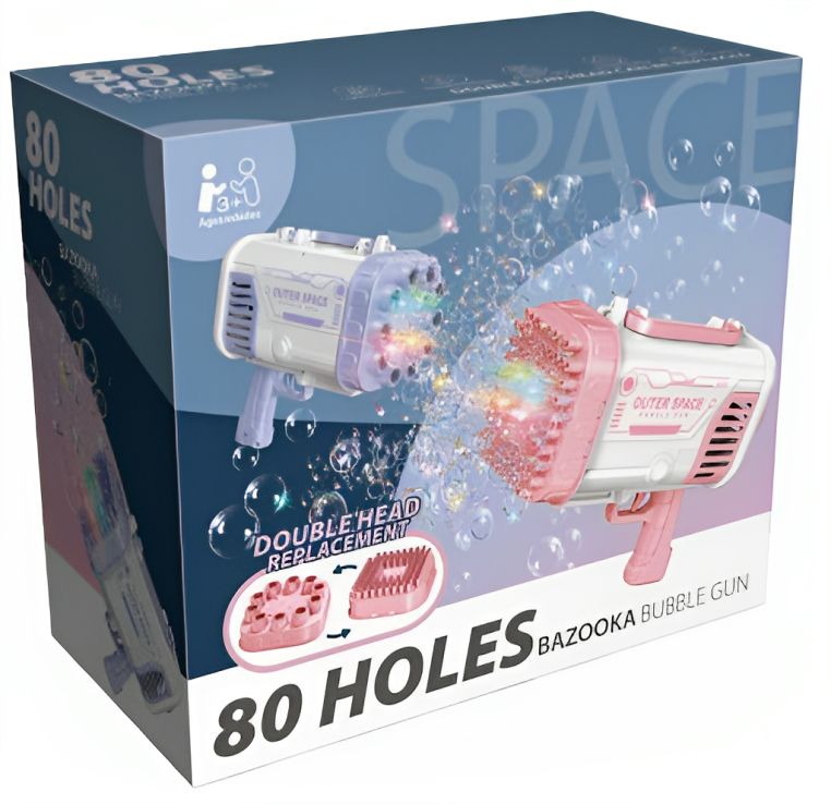 Базука с балончета Yifeng Bubble Gun Outer Space, лилава Отлична