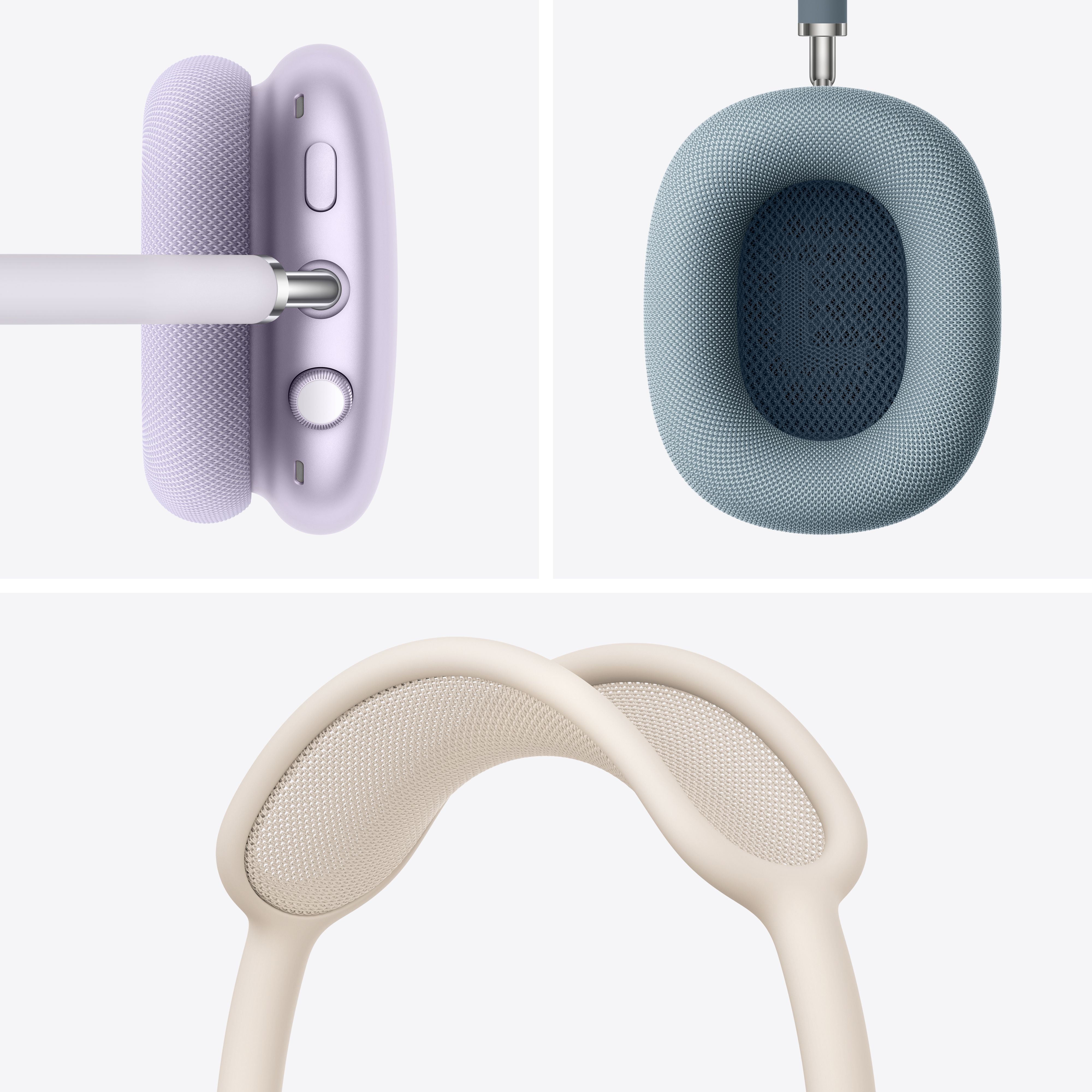 Безжични слушалки с микрофон Apple - AirPods Max, ANC, Starlight | Ozone.bg