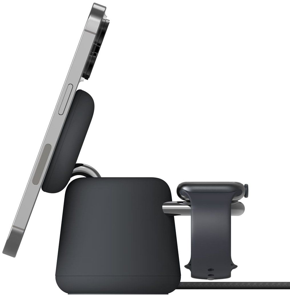 2-in-1 Foldable Qi2 Wireless Charging Station, MagSafe-compatible 2-in-1 Foldable Qi2 Wireless Charging Station, MagSafe-compatible