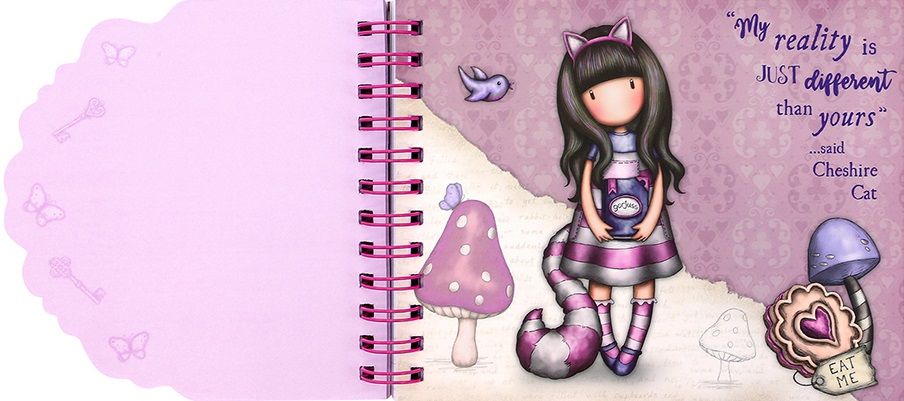 Safta Gorjuss Druckbleistift-Set „Cheshire Cat“ – 4 Stück, Bunt, Für Kinder & Unisex