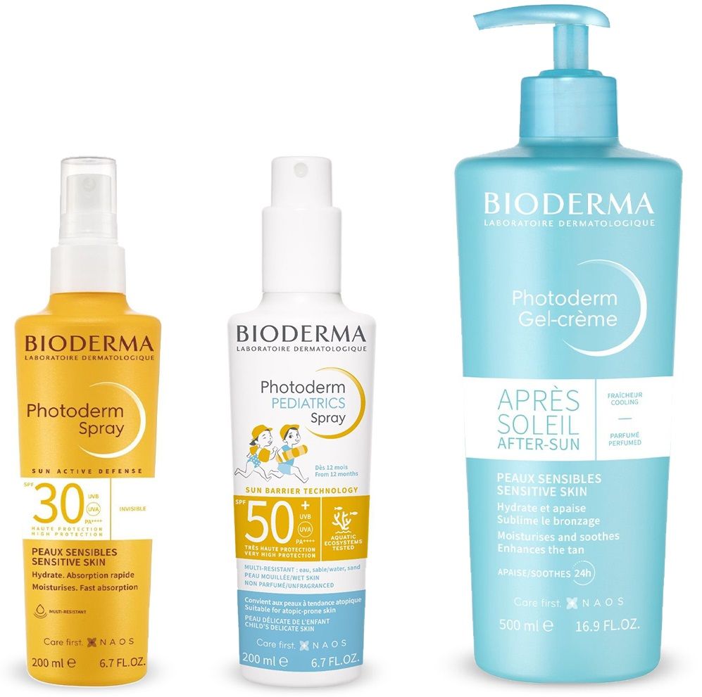 Bioderma Photoderm Комплект - Спрей Pediatrics, Невидим спрей и Гел ...