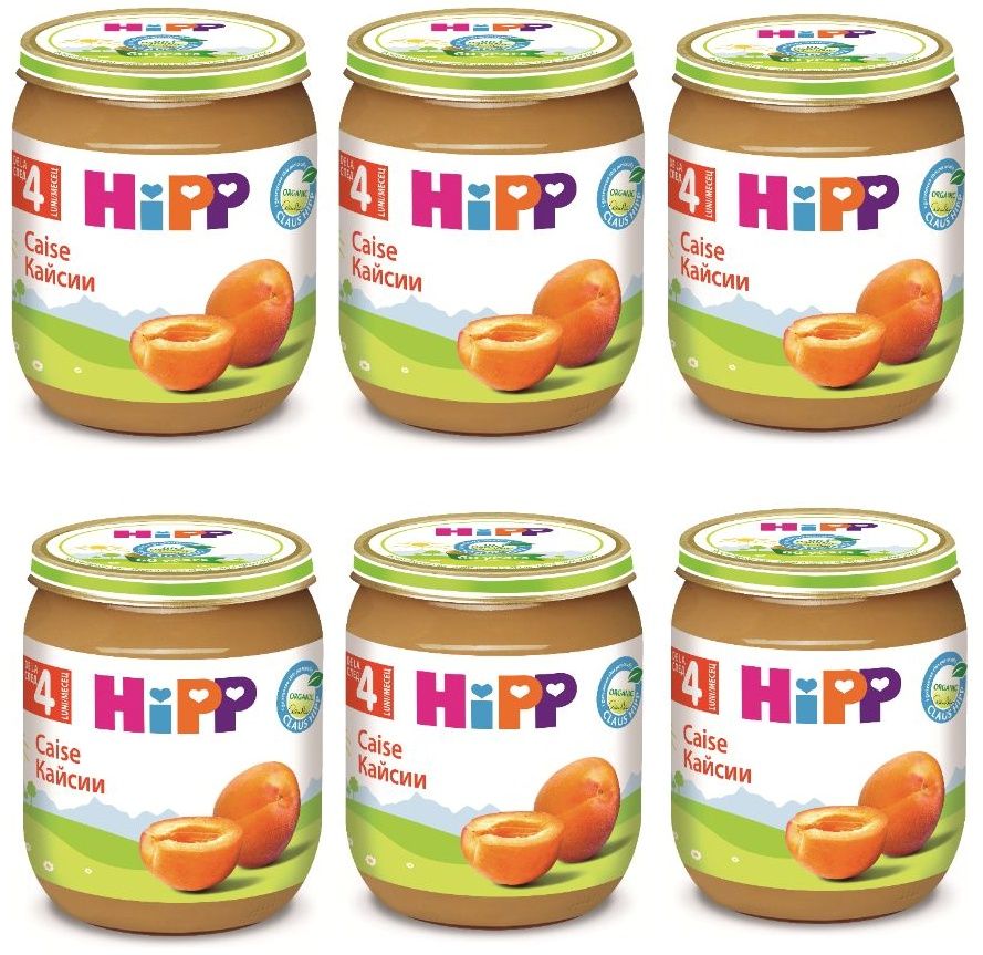 Био плодово пюре Hipp - Кайсия, 6 х 125 g | Добра цена | Ozone.bg