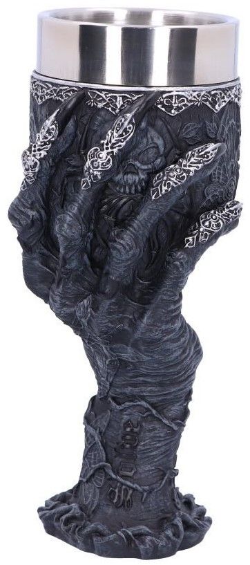 Nemesis Now Baphomet's Grasp - Calice Orrore, In Poliresina, Colore: Nero E Argento, 18 Cm - 8