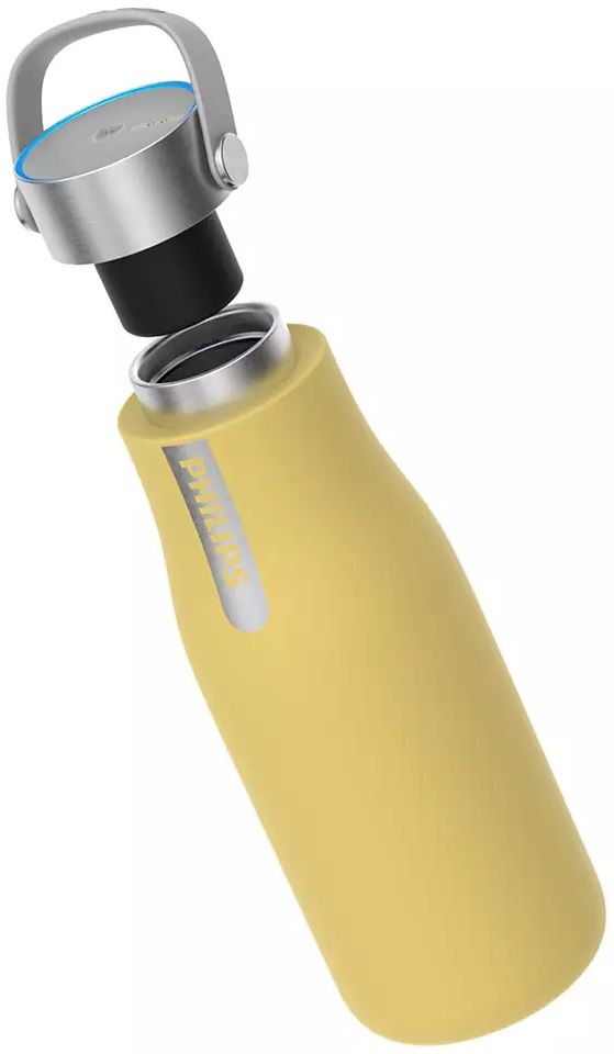 Бутилка за вода Philips - GoZero, 0.59l, UV филтър, жълта | Ozone.bg