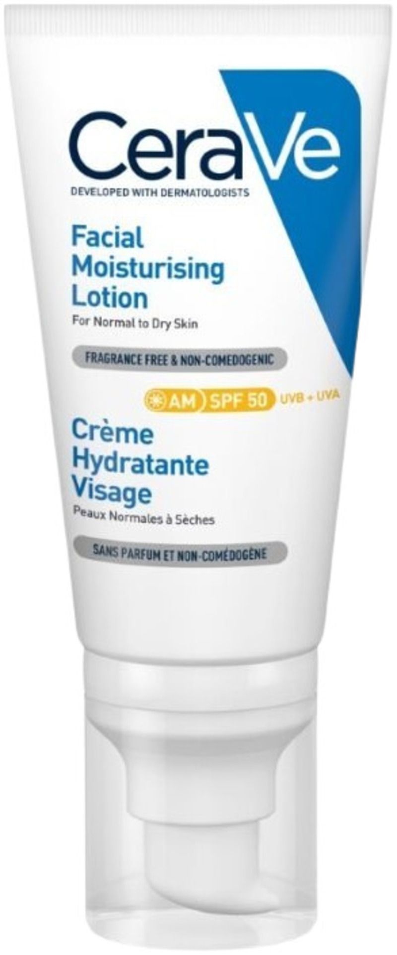 CeraVe Хидратиращ крем за лице, SPF 50, 52 ml | Ozone.bg