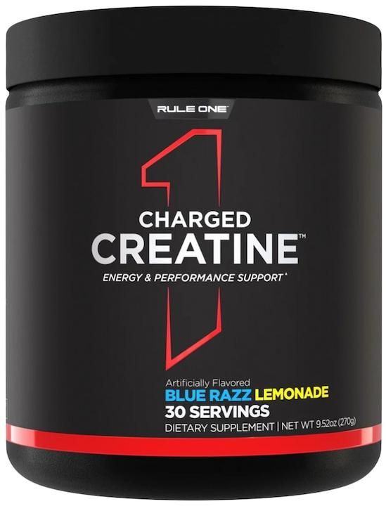 Charged Creatine, Blue razz lemonade, 270 g, Rule1 | Ozone.bg