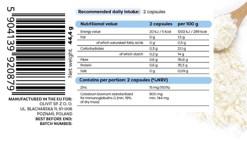 Complément Alimentaire Osavi Colostrum Immuno 800 Mg - Boîte De 60 Capsules, Neuf