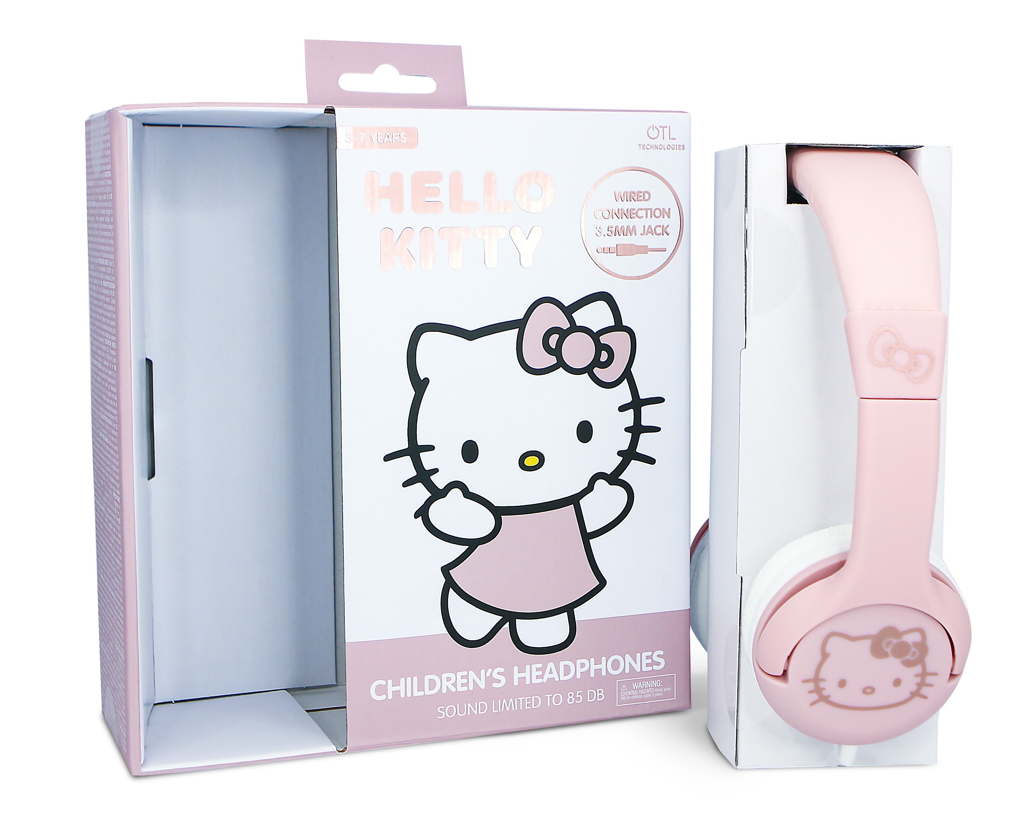 OTL Hello Kitty Kopfhörer Kinder - Kabelgebunden Pink Mit Roségold