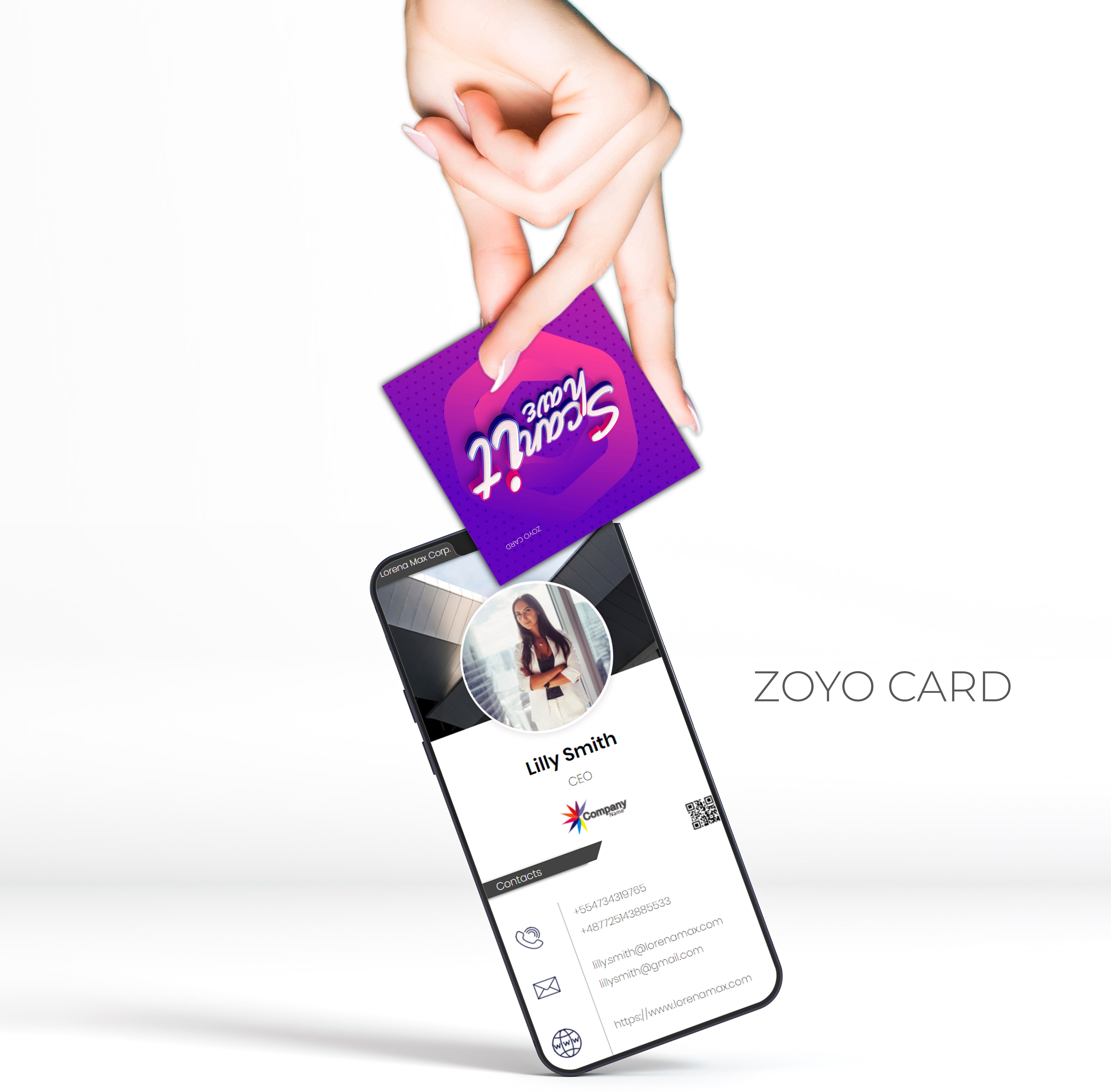 Дигитална визитна картичка ZoYo Card Teenage Lilac Ozone.bg