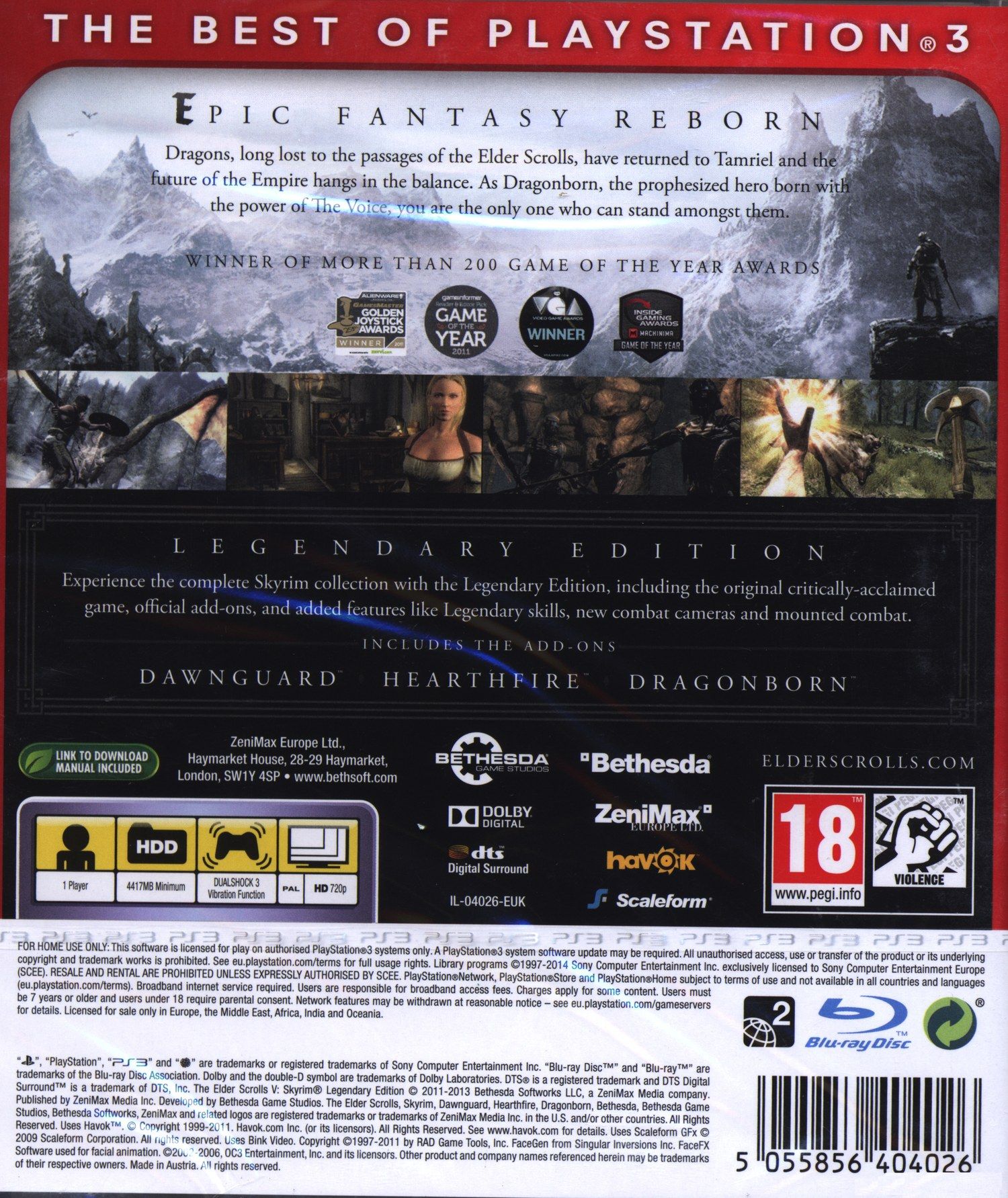 Elder Scrolls V: Skyrim Legendary Edition - Essentials (PS3) | Ozone.bg