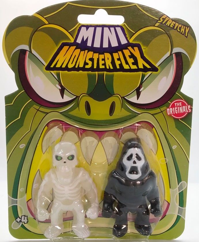Фигури Monster Flex Mini - Разтегливи чудовища, Скелет и торбалан ...