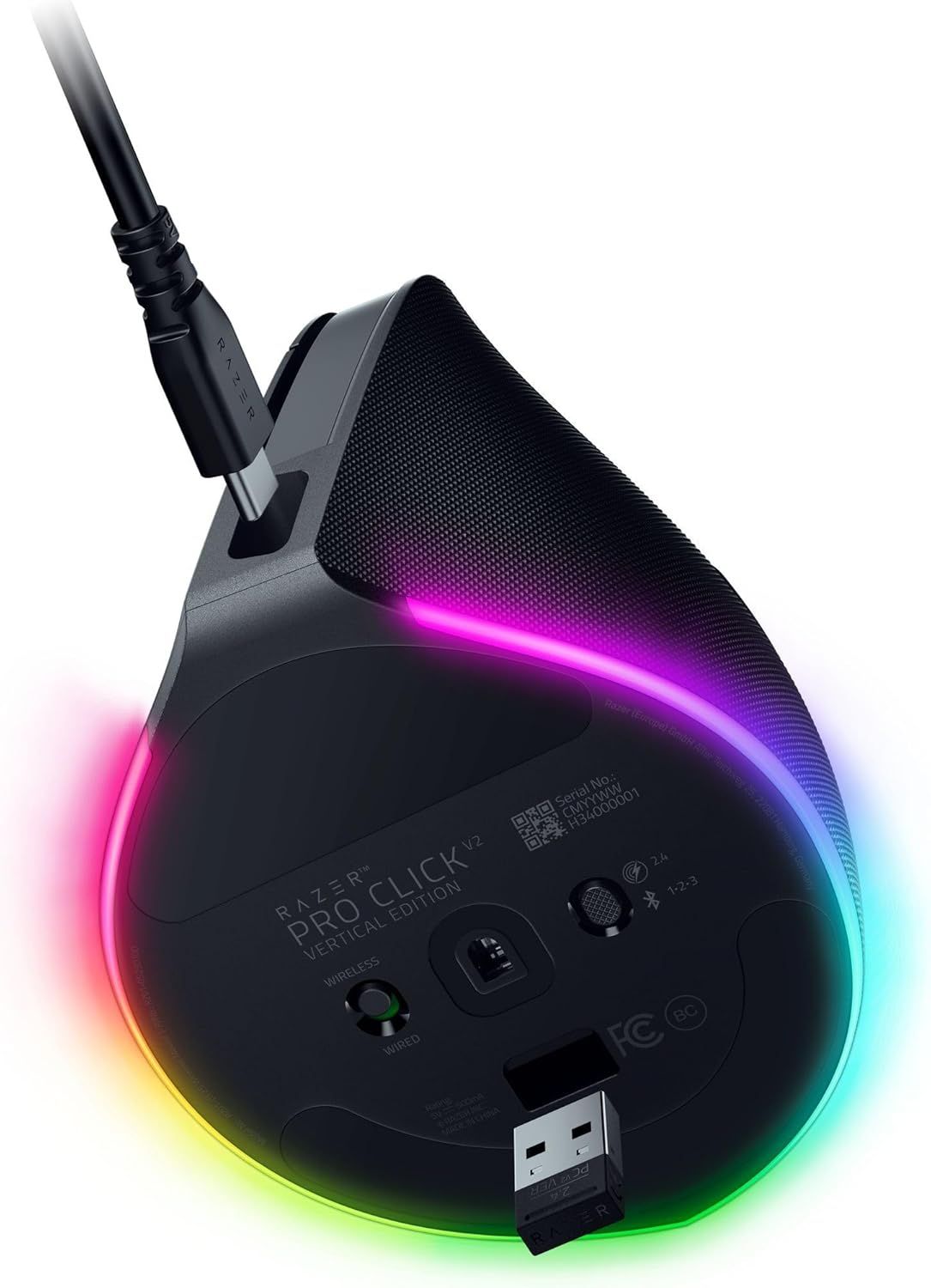 Гейминг мишка Razer - Pro Click V2 Vertical Ed, оптична, безжична ...
