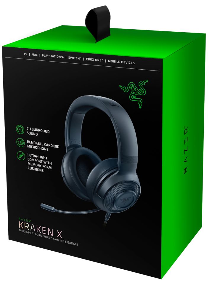 Гейминг слушалки Razer Kraken X - Multi-Platform - 6