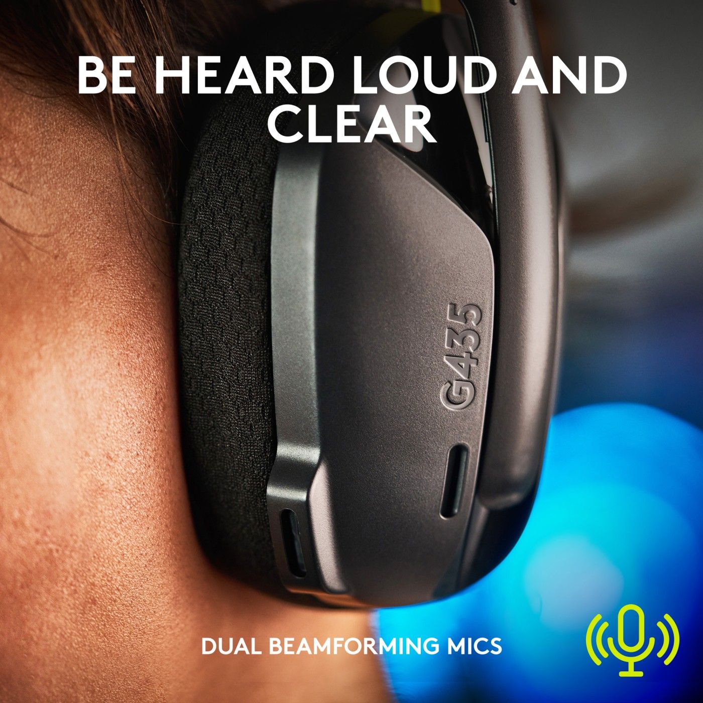 Гейминг слушалки Logitech - G435, безжични, черни | Ozone.bg