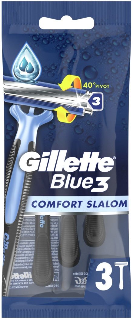 Gillette Blue 3 Мъжка самобръсначка Comfort Slalom, 3 броя | Ozone.bg
