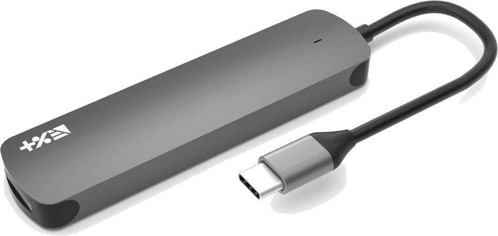 USB хъб Next One - Essentials Multiport, 6 порта, USB-C, сив | Ozone.bg
