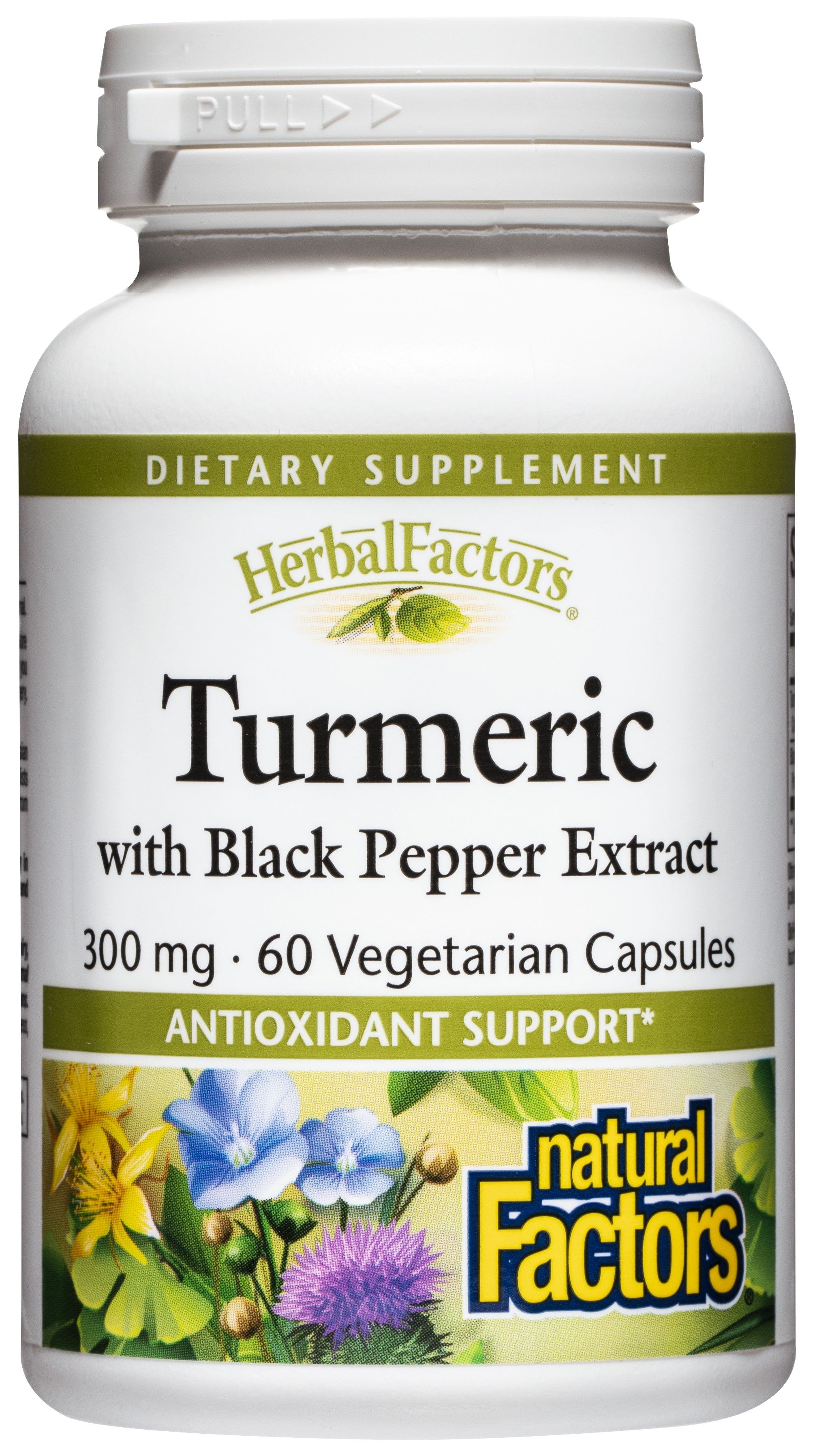 Herbal Factors Turmeric with Black Pepper Extract, 60 капсули, Natural ...