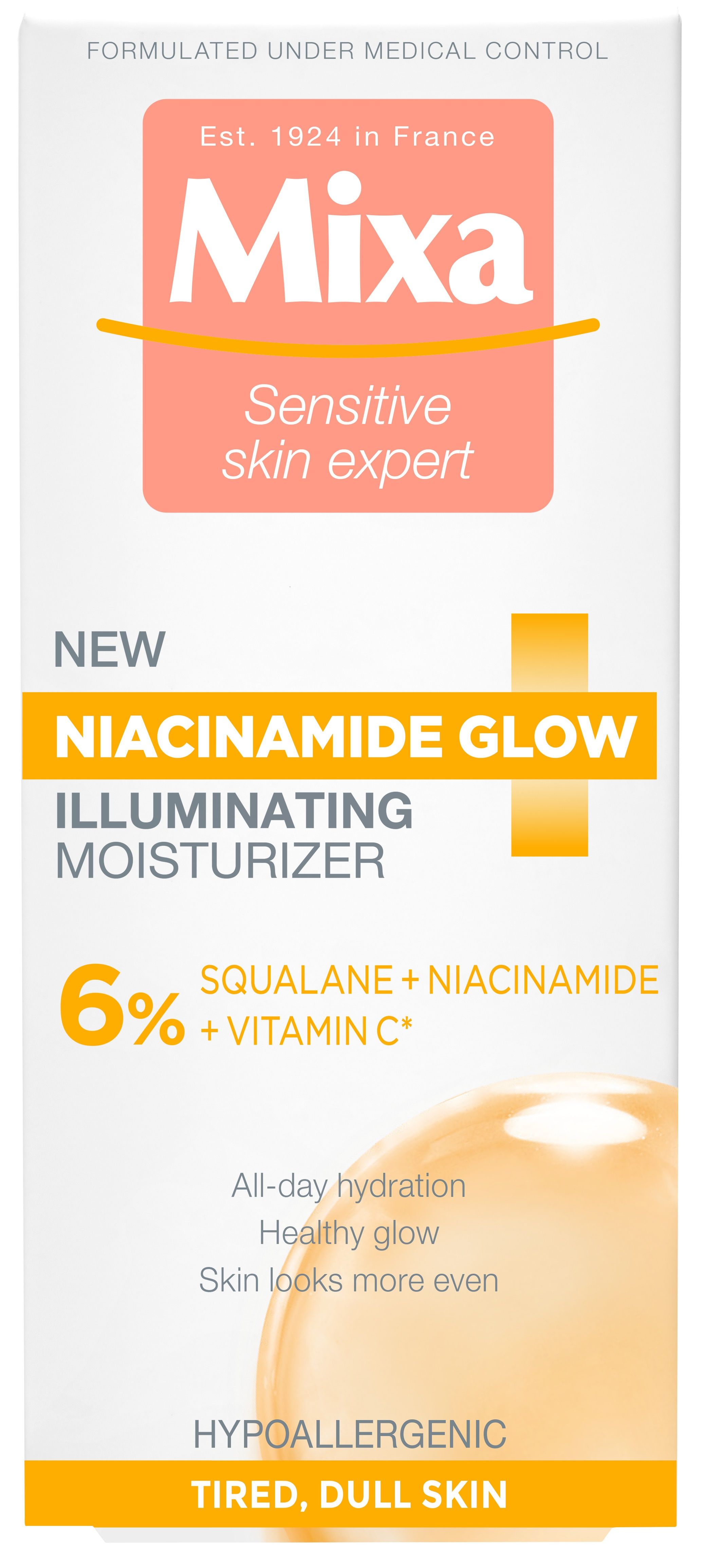 Mixa Niacinamide Glow Хидратиращ крем за лице, 50 ml | Ozone.bg