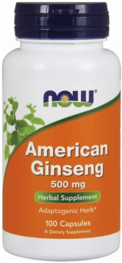 American Ginseng, 500 mg, 100 капсули, Now | Ozone.bg