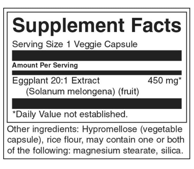 Eggplant Extract, 450 mg, 30 капсули, Swanson Ozone.bg