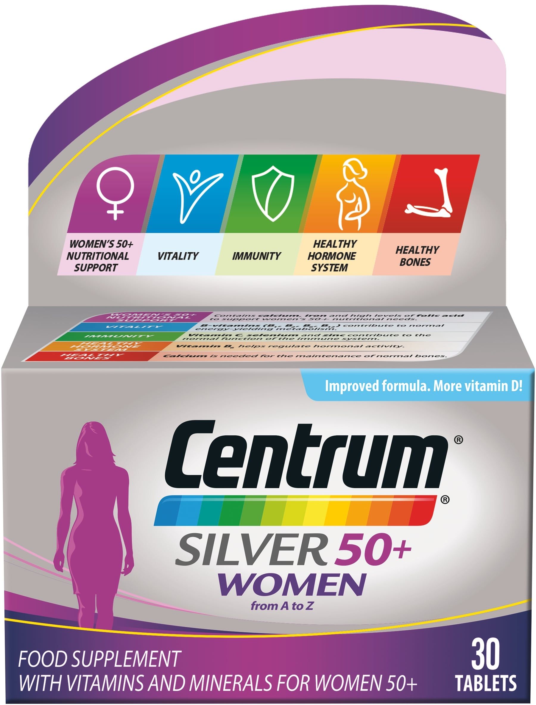 Centrum Silver 50+ Women from A to Z, 30 таблетки | Ozone.bg