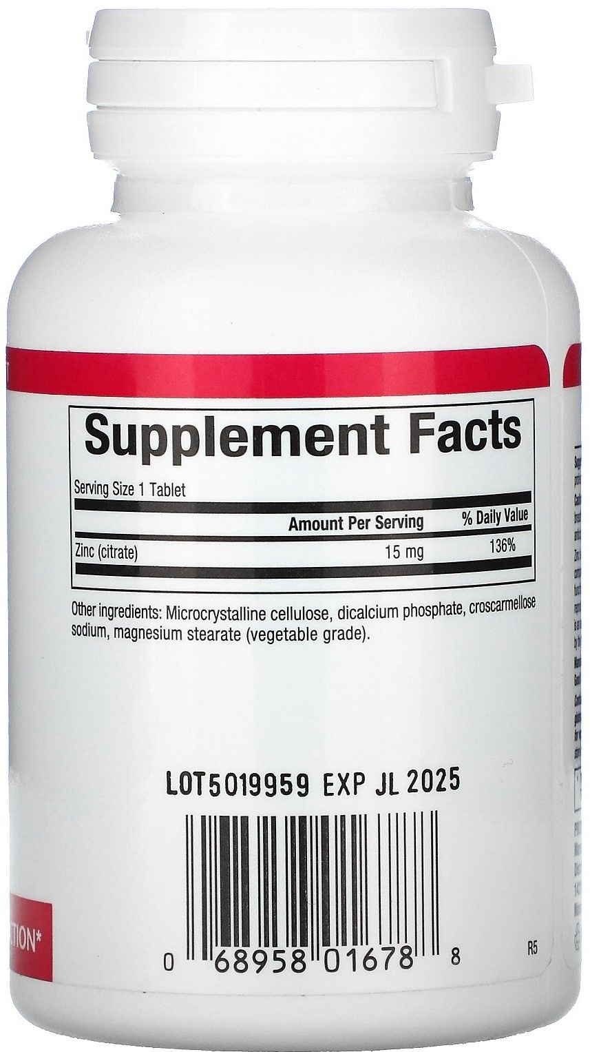 Zinc Citrate, 15 mg , 90 таблетки, Natural Factors | Ozone.bg