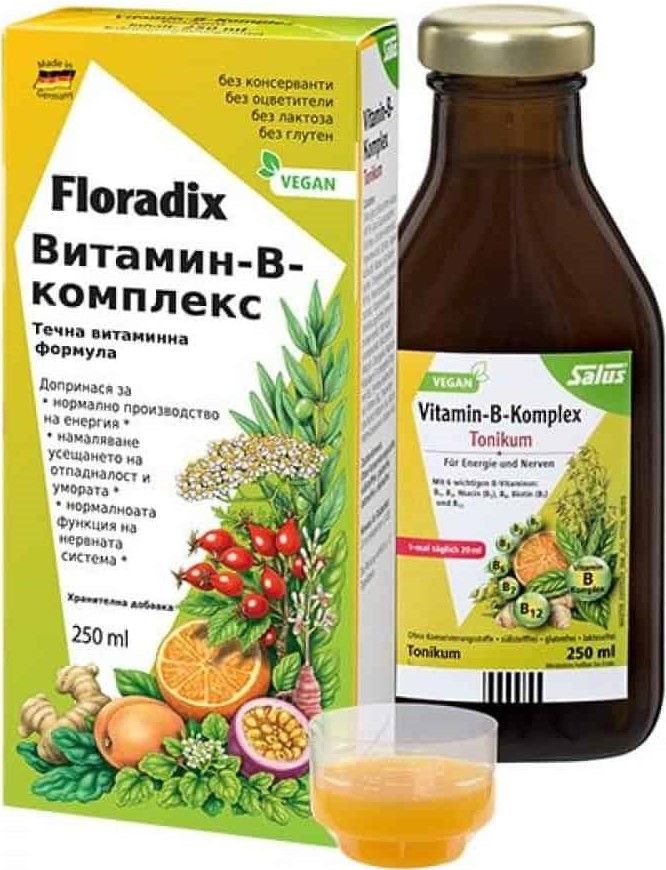 Витамин B комплекс, 250 ml, Floradix | Ozone.bg
