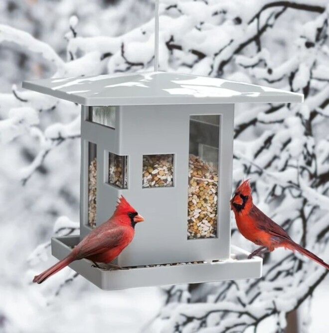 Pidät Mangiatoia Per Uccelli Bird Silo, Grigia | Finnish Design Shop