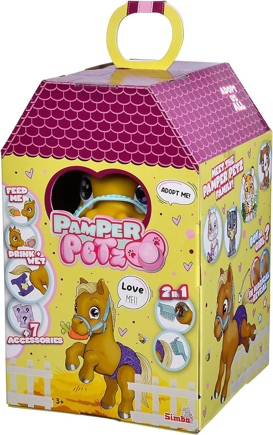 Игрален комплект Simba Toys Pamper Petz - Пони с памперс и изненади ...