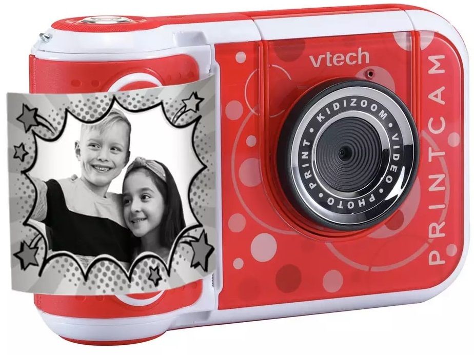 Интерактивен детски фотоапарат Vtech - За моментни снимки, червен (на ...
