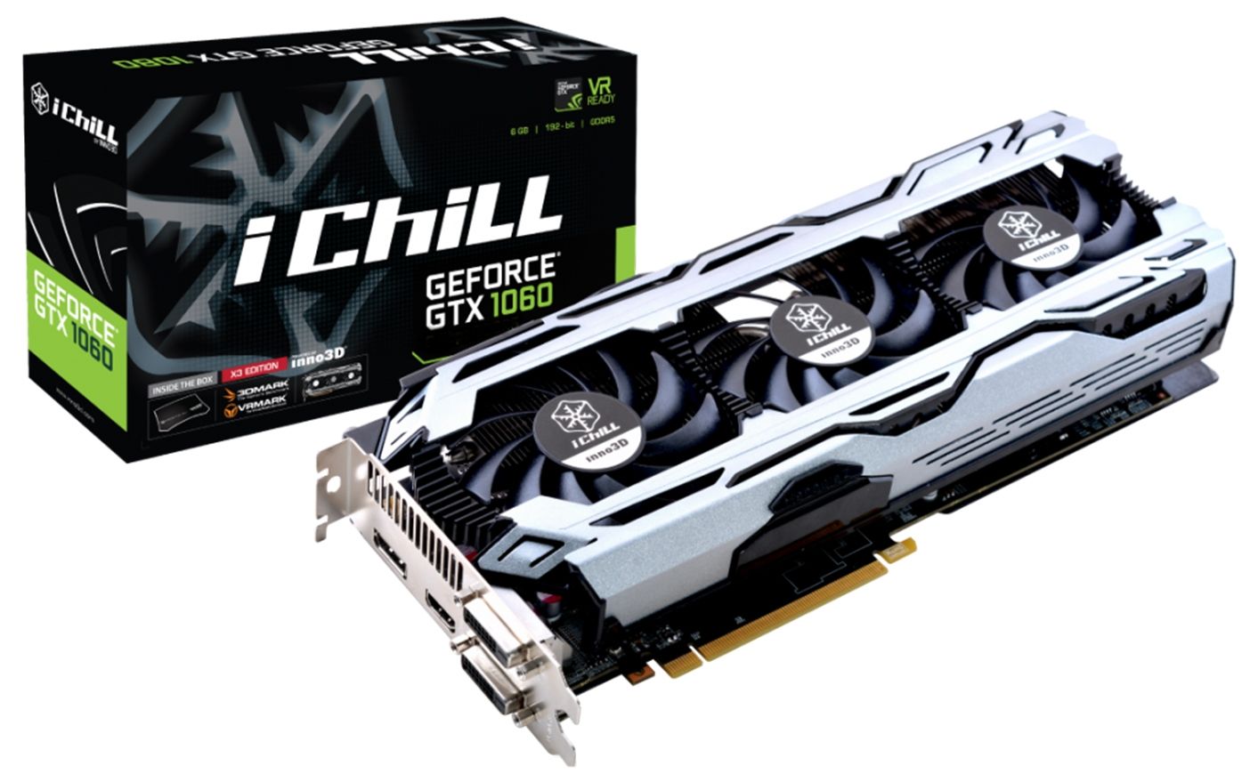 Видеокарта Inno3D GeForce GTX 1060 - iChiLL X3 V3, 6GB, GDDR5 | Ozone.bg