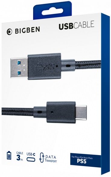 Nacon USB-C Kabel 3m Für Xbox Series – Geflochten, Robust & Perfekt Zum Laden Der Konsole