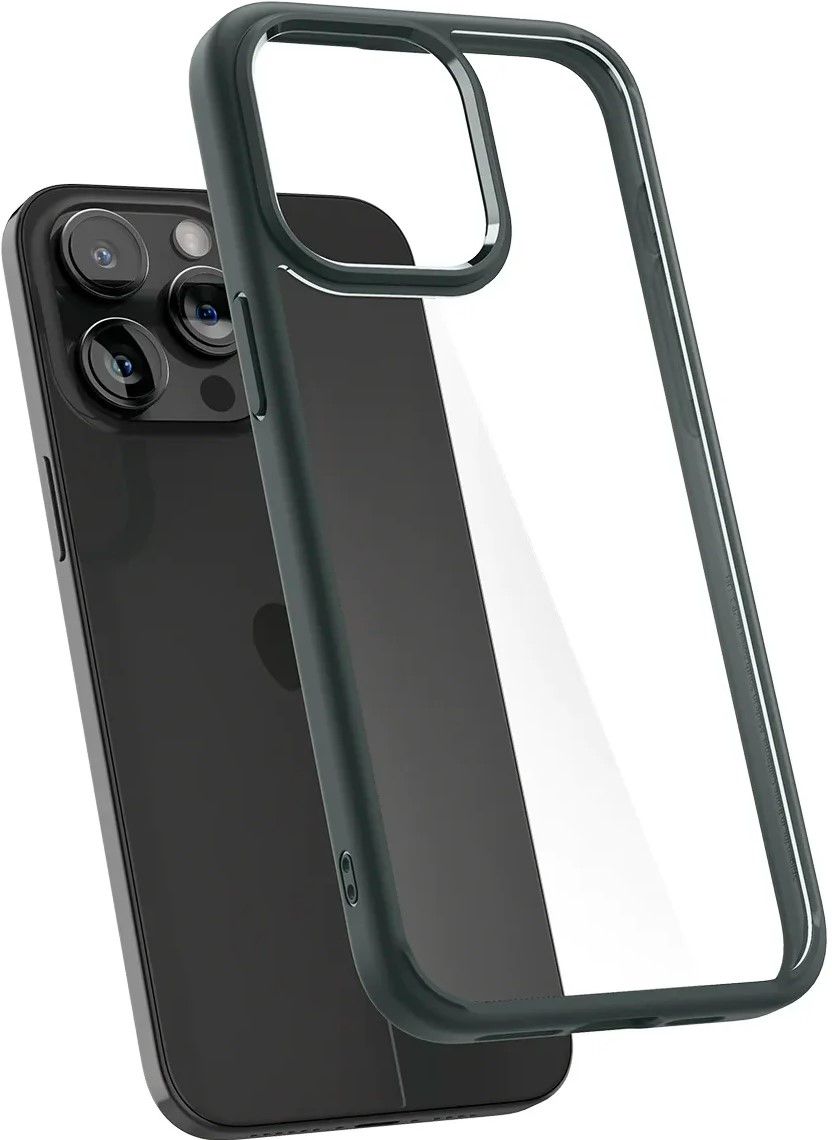 Калъф Spigen - Ultra Hybrid, iPhone 15 Pro Max, Abyss Green | Ozone.bg