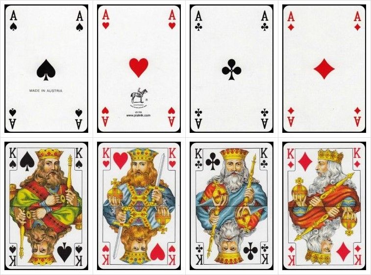 Piatnik 2432 - Bridge Poker Whist 2 x 55 Karten, grün