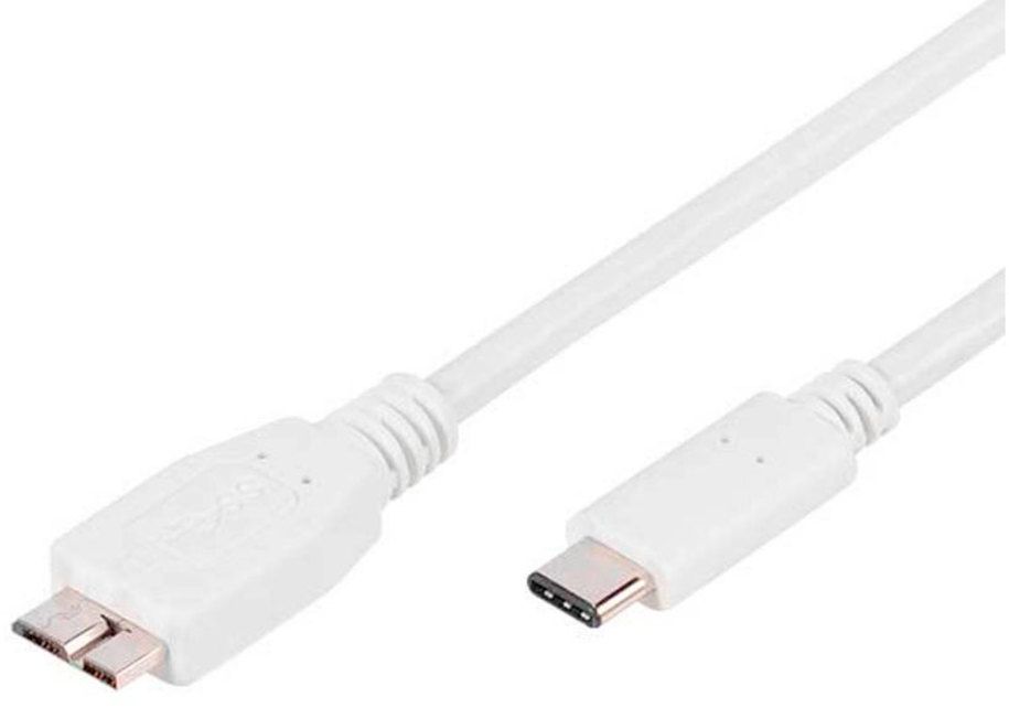 Кабел Vivanco - 45275, USB-C/Micro USB, 1 m, бял | Ozone.bg