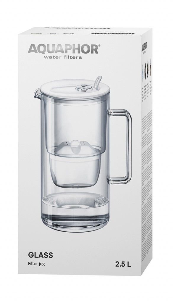 Кана за вода Aquaphor - Glass, 2.5 l, прозрачна | Ozone.bg