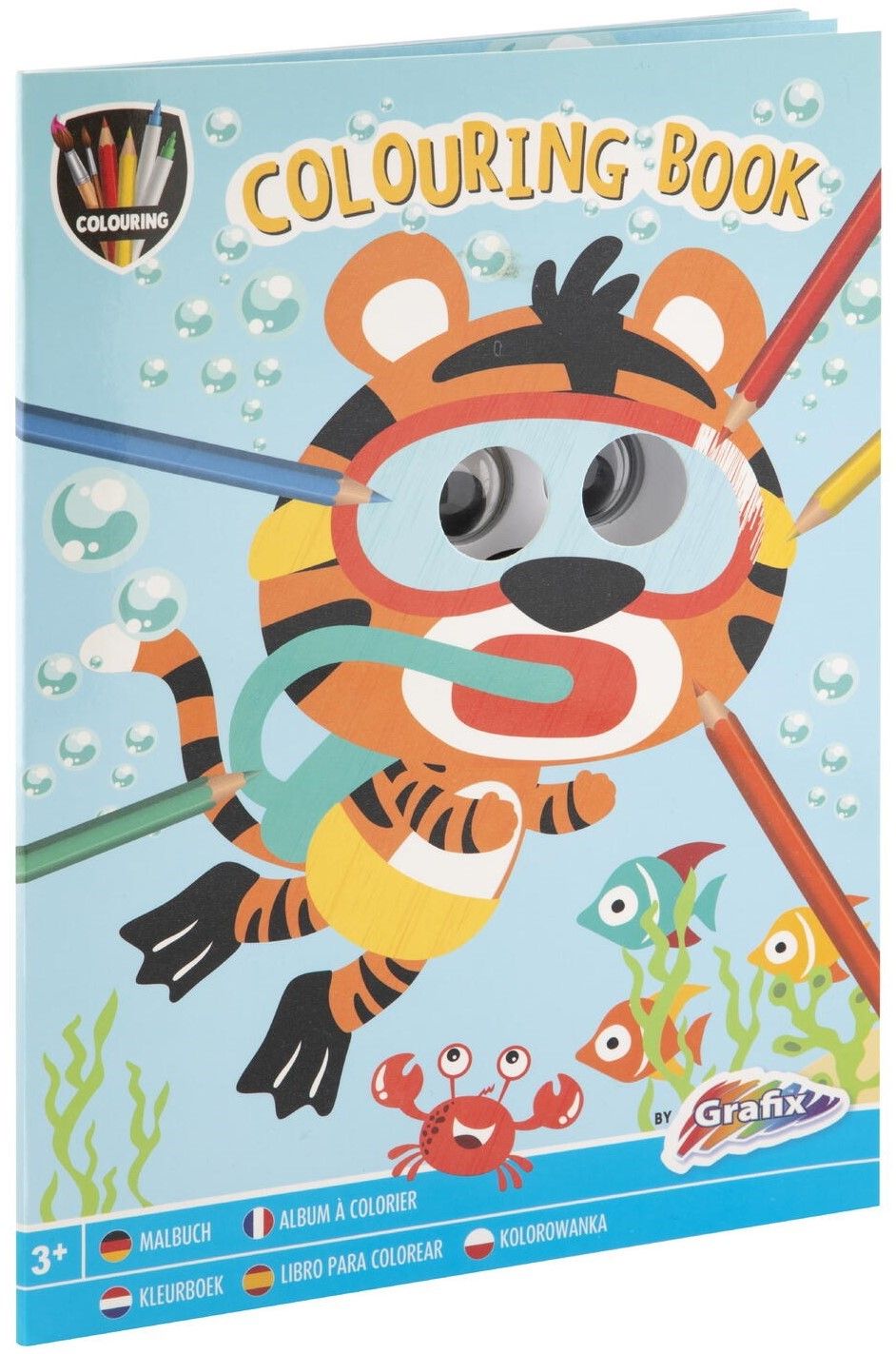 Книжка за оцветяване Grafix Colouring - Тигър, А4, 24 страници | Ozone.bg