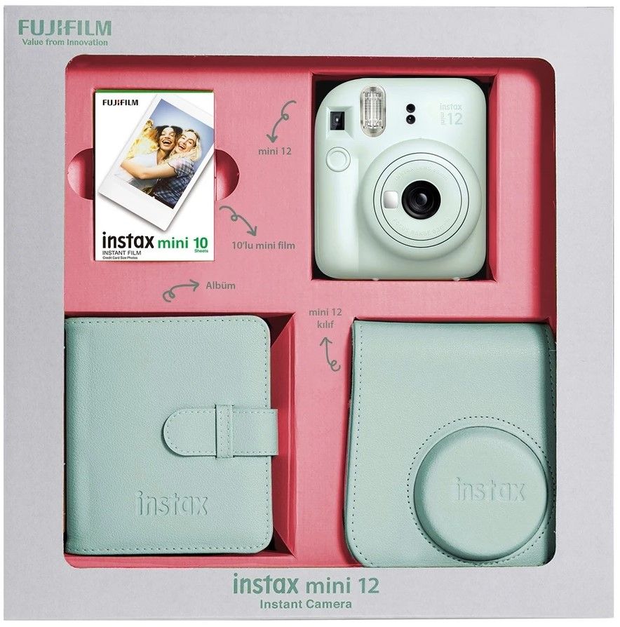 Комплект Fujifilm - instax mini 12 Bundle Box, Mint Green | Разопакован ...