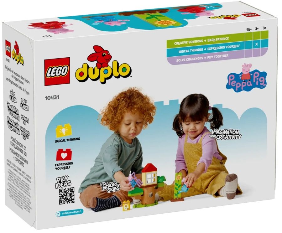 Конструктор LEGO Duplo - Градината на Пепа с къщичка на дърво (10431 ...